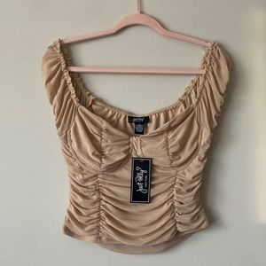 Rouched blouse. Just Polly. Size large